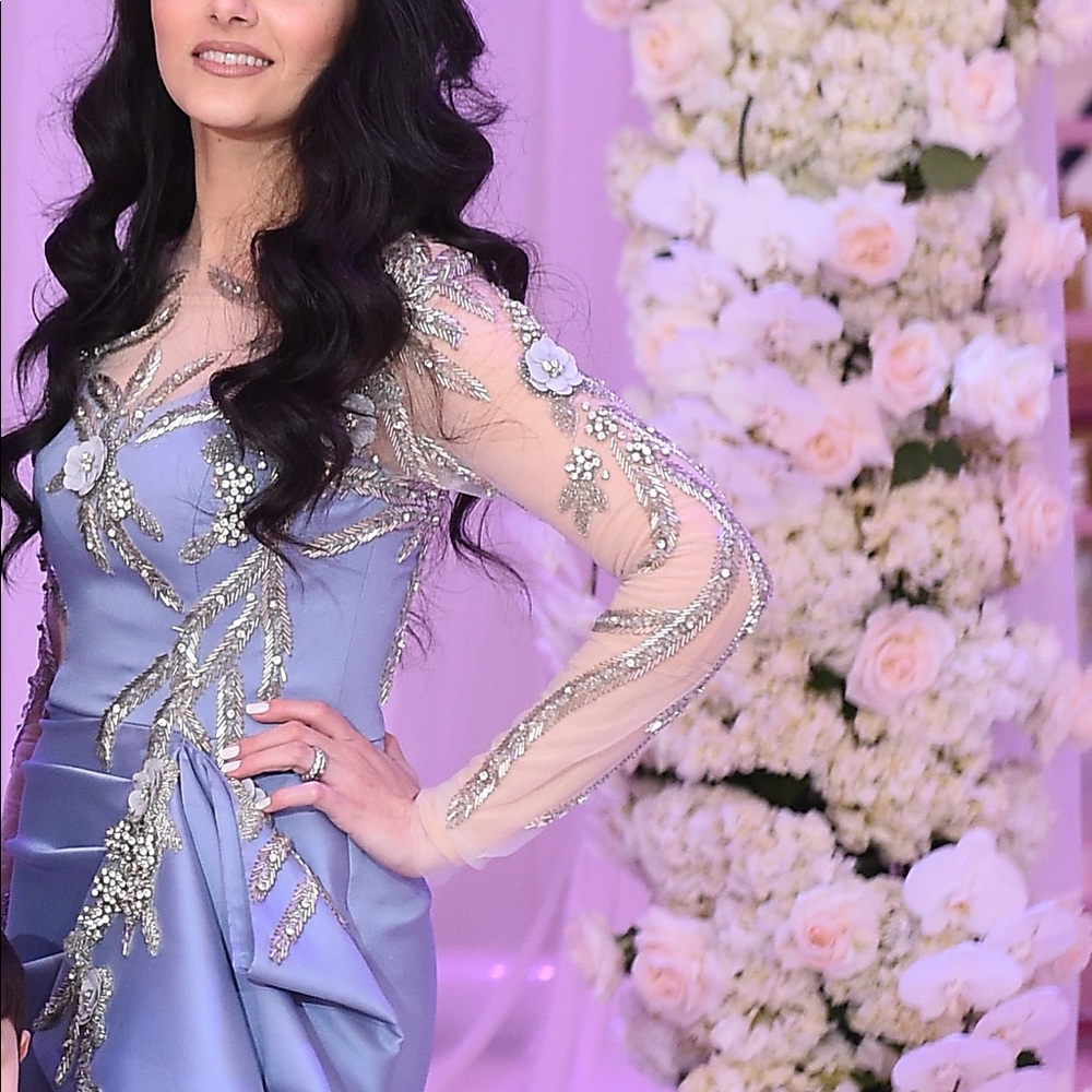 Periwinkle embellished gown